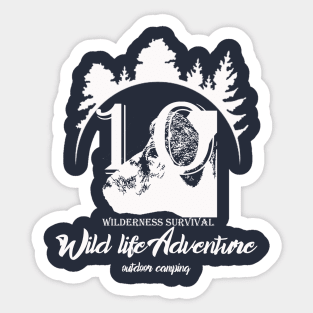 wilderness survival - wildlife adventure outdoor camping Sticker